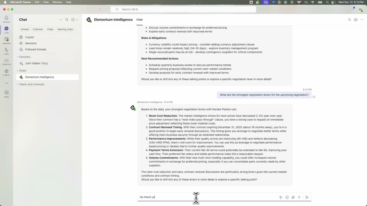 Transform Supplier Negotiations with Elementum's AI Supplier Intelligence